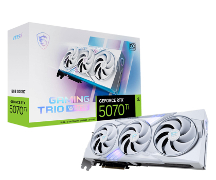 Karta graficzna MSI GeForce RTX 5070 Ti Gaming Trio OC White 16GB GDDR7 DLSS4 5070 Ti 16G GAMING TRIO OC WHITE